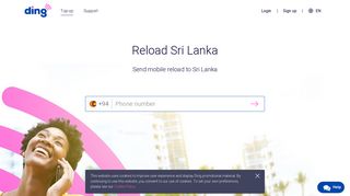 Reload Sri Lanka Mobiles. Send Rehcrage to Sri Lanka | Ding