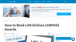 How to Book LAN Airlines LANPASS Awards - RewardExpert.com