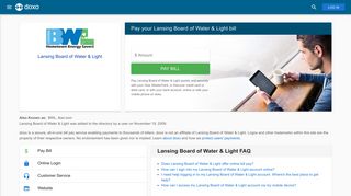 Lansing Board of Water & Light (BWL): Login, Bill Pay, Customer ...