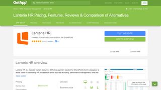 Lanteria HR Pricing, Features, Reviews & Comparison of Alternatives ...