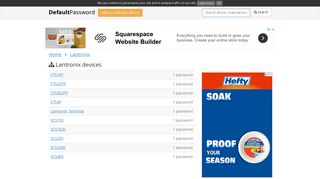 Lantronix default passwords