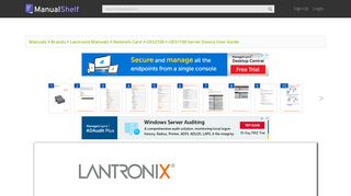 Lantronix UDS2100 : UDS1100 Server Device User Guide
