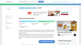 Access supply.lanyon.com. Login
