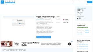Visit Supply.lanyon.com - Login.