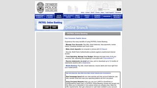 PATROL Online Banking :: Online Branch :: Los Angeles Police FCU