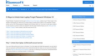 5 Ways to Unlock Acer Laptop Forgot Login Password Windows 10