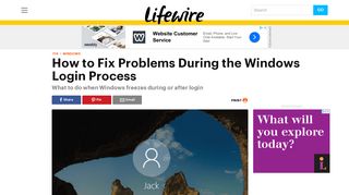 How to Fix Problems During the Windows Login Process - Lifewire