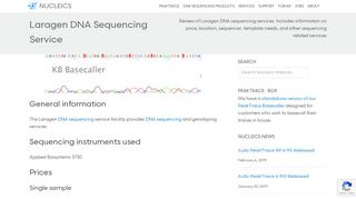 Laragen DNA Sequencing Service - Nucleics