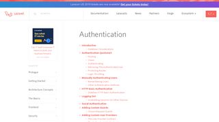 Authentication - Laravel - The PHP Framework For Web Artisans