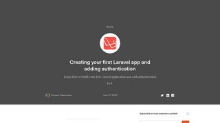 Creating your first Laravel app and adding authentication - Auth0