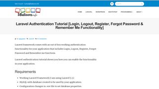Laravel Authentication Tutorial [Login, Logout, Register, Forgot ...