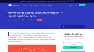 How to Setup Laravel Login Authentication - Cloudways