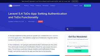 Laravel 5.4 ToDo App: Setting Authentication and ToDo Functionality