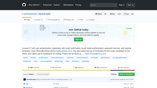 GitHub - jeremykenedy/laravel-auth: Laravel 5.7 with user ...