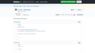 Laravel admin login with guard · GitHub