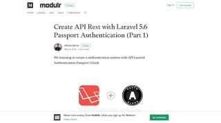 Create API Rest with Laravel 5.6 Passport Authentication (Part 1)