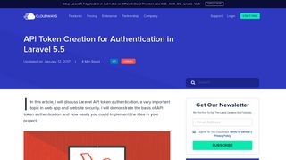 API Token Creation for Authentication in Laravel 5.5 - Cloudways
