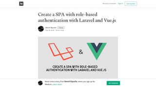 Create a SPA with role-based authentication with Laravel and Vue.js
