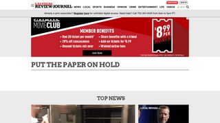 Put The Paper On Hold | Las Vegas Review-Journal