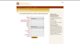Latin American Studies Association: Login - LASA