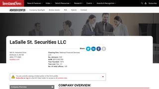 The Adviser Center: LaSalle St. Securities LLC - InvestmentNews