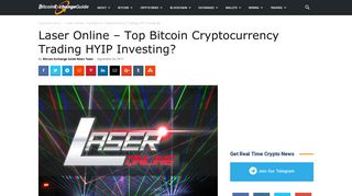 Laser Online Review - Top Bitcoin Cryptocurrency Trading HYIP ...