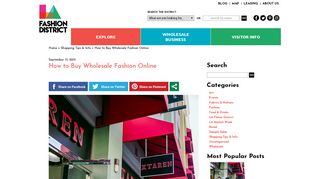 How to Buy Wholesale Fashion Online - LA Fashion District