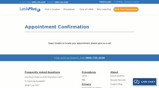 Confirm Appointment - LasikPlus