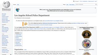 Los Angeles School Police Department - Wikipedia