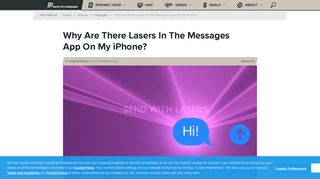 Why Are There Lasers In The Messages App On My iPhone?