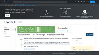 How to disable “Last failed login” message on Centos? - Unix ...