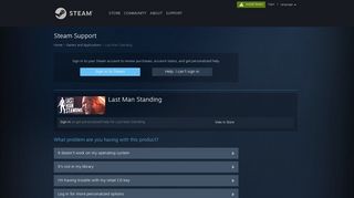 Steam Support - Last Man Standing
