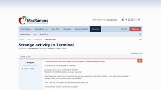 Strange activity in Terminal | MacRumors Forums