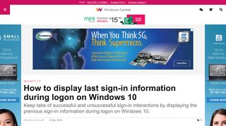 How to display last sign-in information during logon on Windows 10 ...