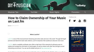 How to Claim Ownership of Your Music on Last.fm - DIY Musician Blog