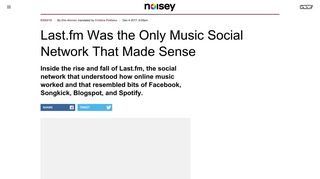 Last.fm Was the Only Music Social Network That Made Sense - Noisey