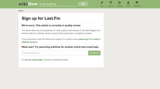 How to Sign up for Last.Fm: 8 Steps (with Pictures) - wikiHow