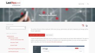 Admin Dashboard | Enterprise Manual - LastPass