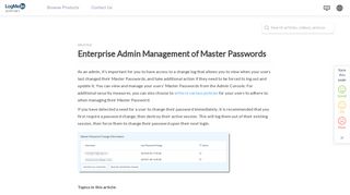 Enterprise Admin Management of Master Passwords - LogMeIn Support