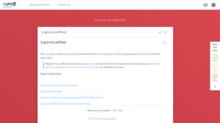 Log in to LastPass - LogMeIn Support - LogMeIn, Inc.