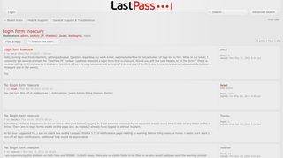 LastPass Forums • View topic - Login form insecure
