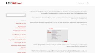 Extension Preferences | User Manual - LastPass