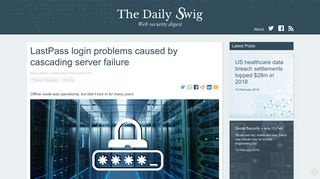 LastPass login problems caused by cascading server failure | The ...