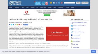 LastPass Not Working in Firefox? It's Not Just You | Gizmo's Freeware