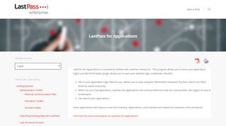 LastPass for Applications | Enterprise Manual