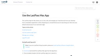 Use the LastPass Mac App - LogMeIn Support - LogMeIn, Inc.