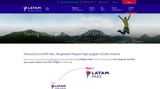 Starting today, you are part of LATAM Pass - LATAM Airlines
