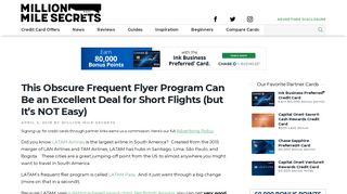 This Obscure Frequent Flyer Program Can Be an Excellent Deal for ...