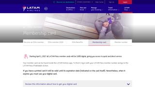 Membership card - LATAM.com