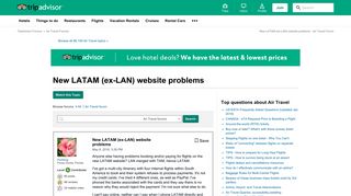 New LATAM (ex-LAN) website problems - Air Travel Forum - TripAdvisor